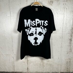 MisPits funny‎ parody Misfits pit bull punk goth mashup tee shirt size M